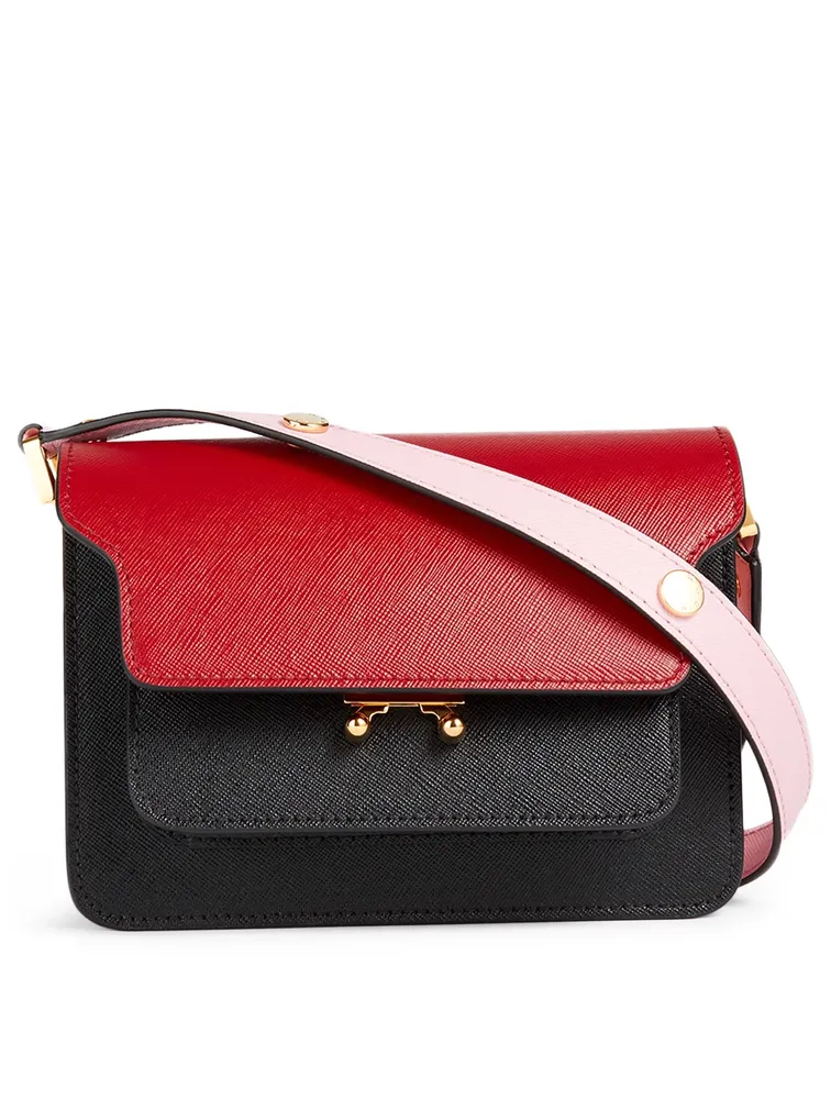 Trunk Colourblock Saffiano Leather Bag