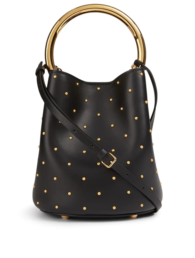 Pannier Studded Leather Bucket Bag