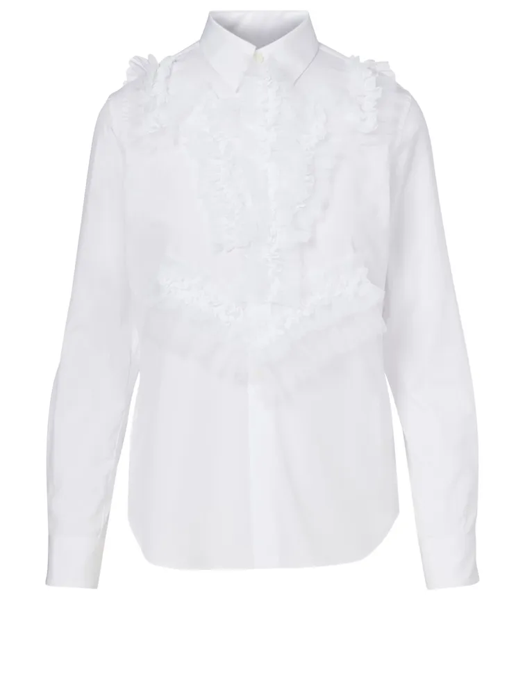 Cotton Ruffle Shirt