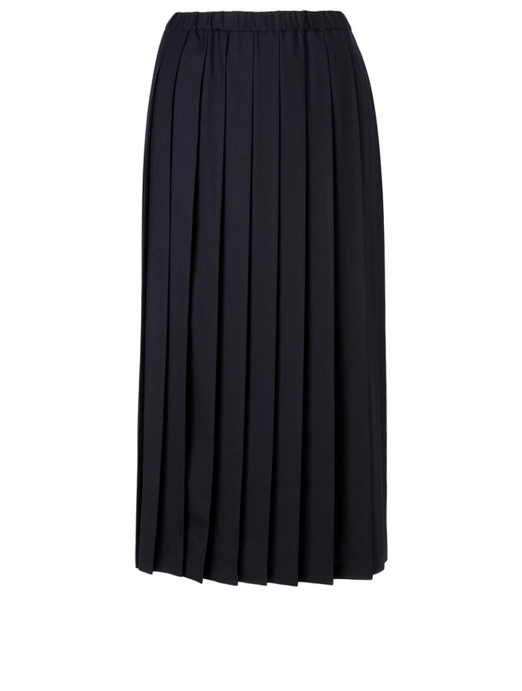 Wool And Cotton Midi Skirt