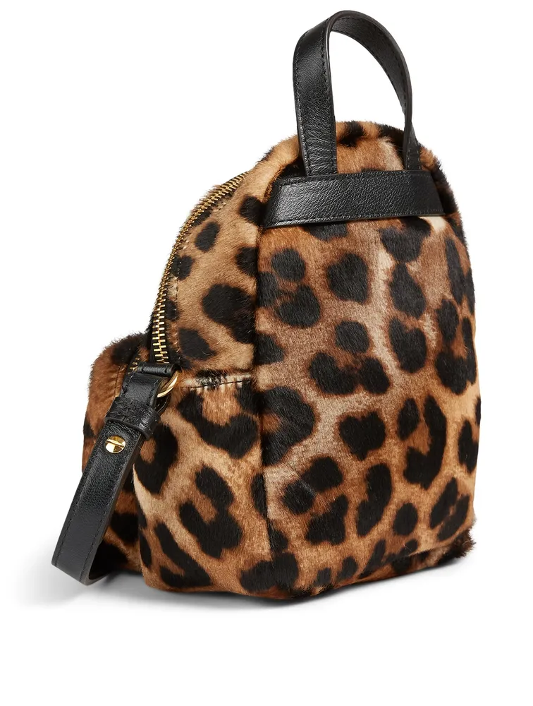 Mini Kilia Calf Hair Backpack In Leopard Print