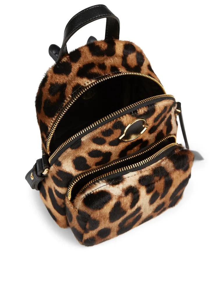 Mini Kilia Calf Hair Backpack In Leopard Print