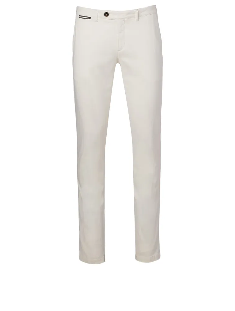 Cotton Straight-Leg Pants