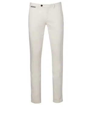 Cotton Straight-Leg Pants