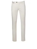 Cotton Straight-Leg Pants