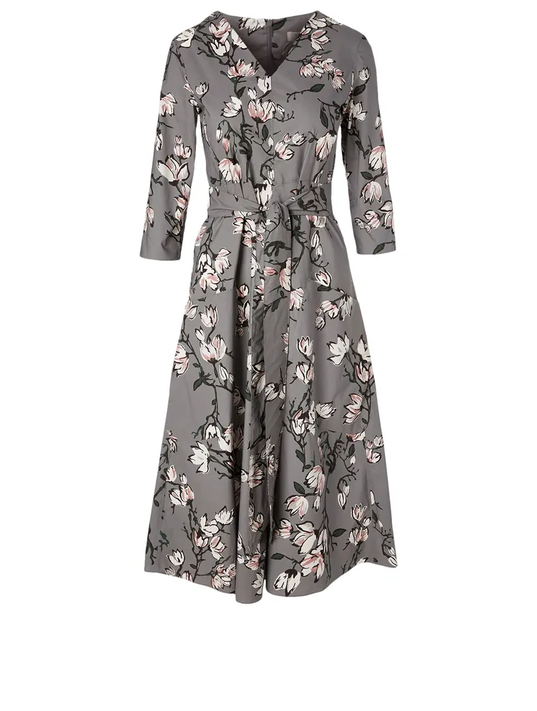 Lacca Cotton Dress Forest Print