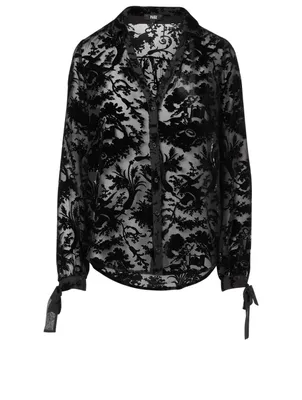 Leandrah Silk-Blend Blouse