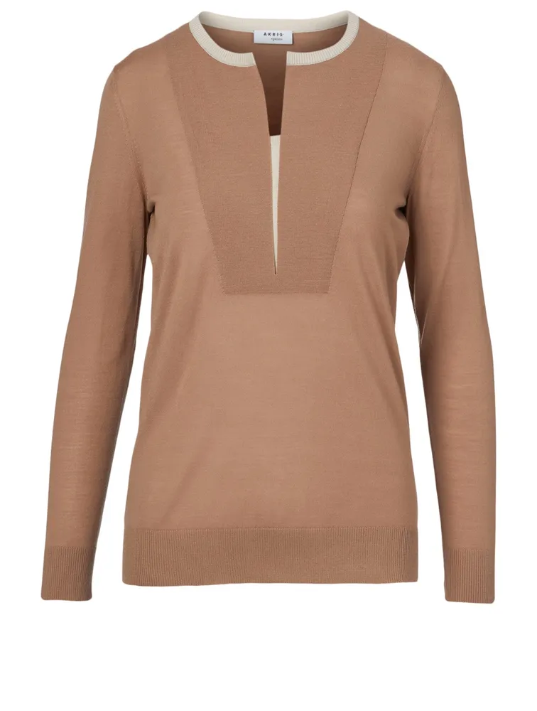 Wool V-Neck Sweater