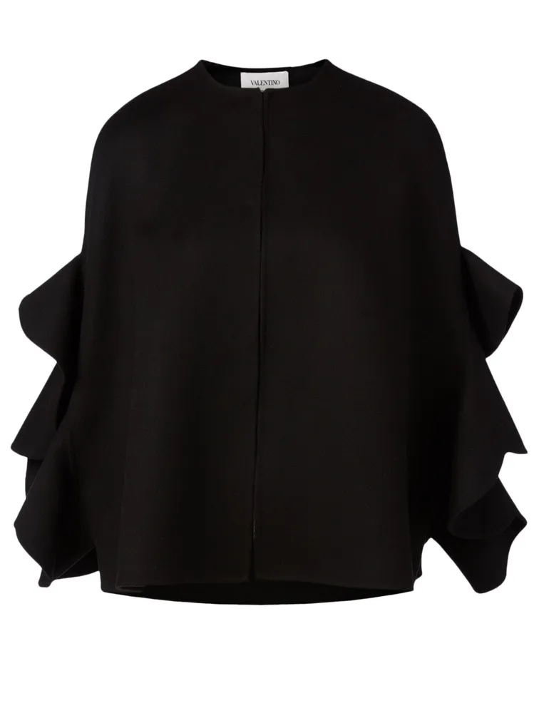 Wool And Cashmere Draped Cape
