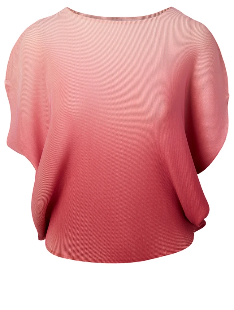 Micro Pleat Roundneck Top