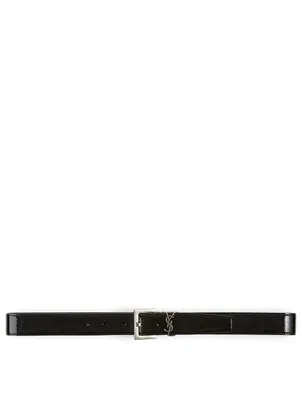 YSL Monogram Patent Leather Belt