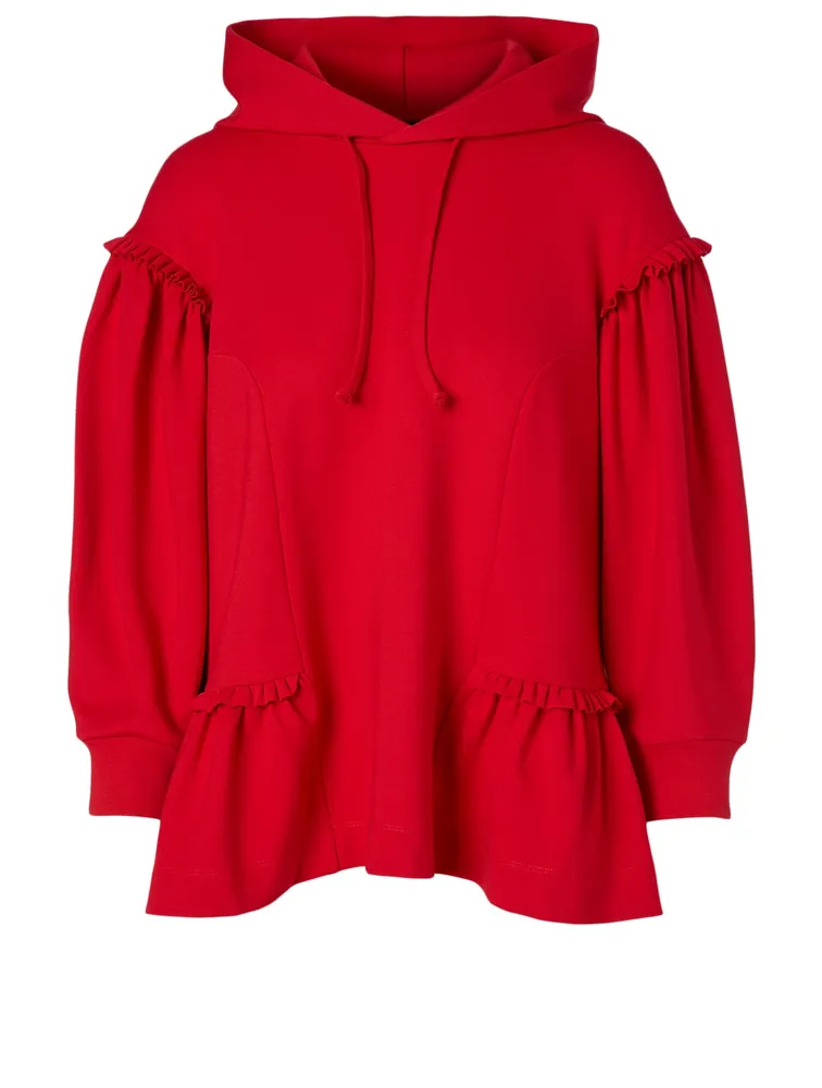 Long-Sleeve Frill Hoodie