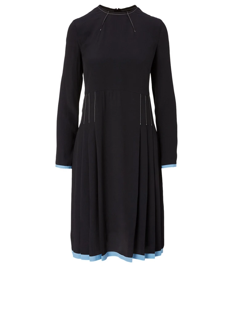 Silk-Blend Midi Dress