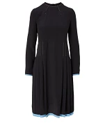 Silk-Blend Midi Dress