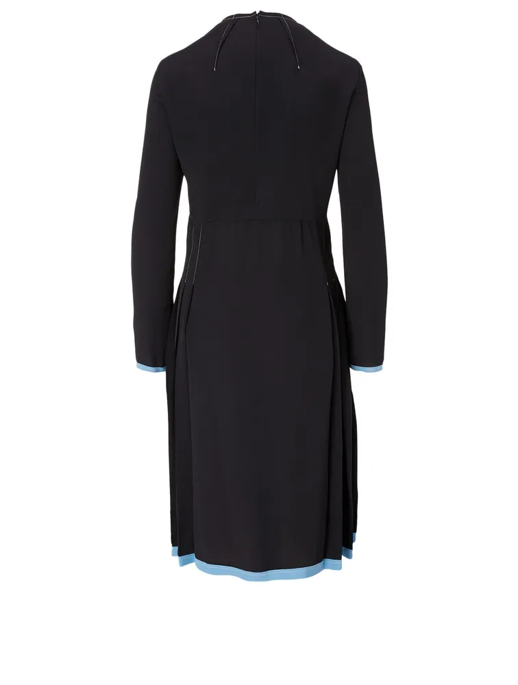 Silk-Blend Midi Dress
