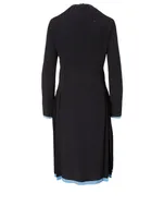 Silk-Blend Midi Dress