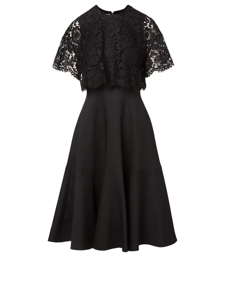 Wool And Silk Cape Dress