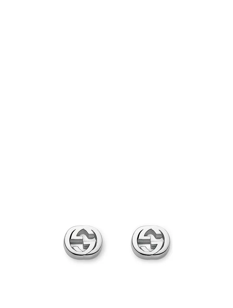 Interlocking G Silver Earrings