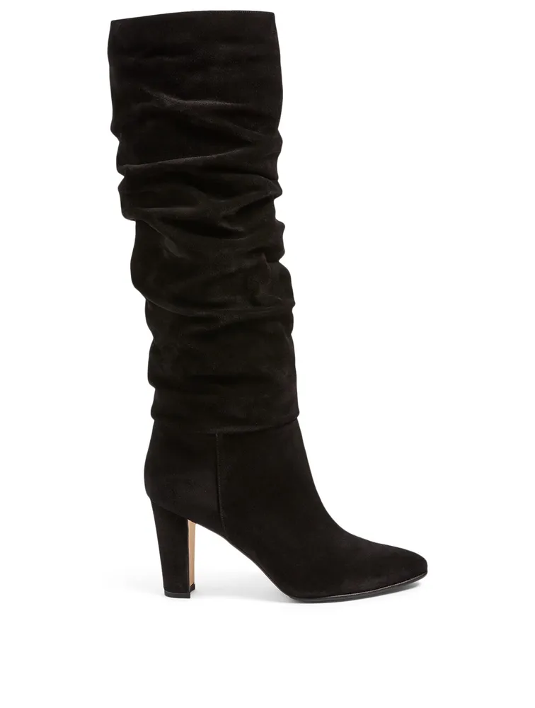 Shushanhi Suede Heeled Knee-High Boots