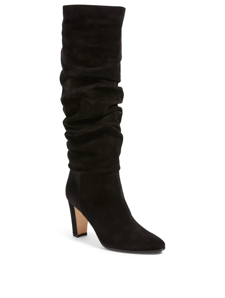 Shushanhi Suede Heeled Knee-High Boots
