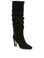 Shushanhi Suede Heeled Knee-High Boots