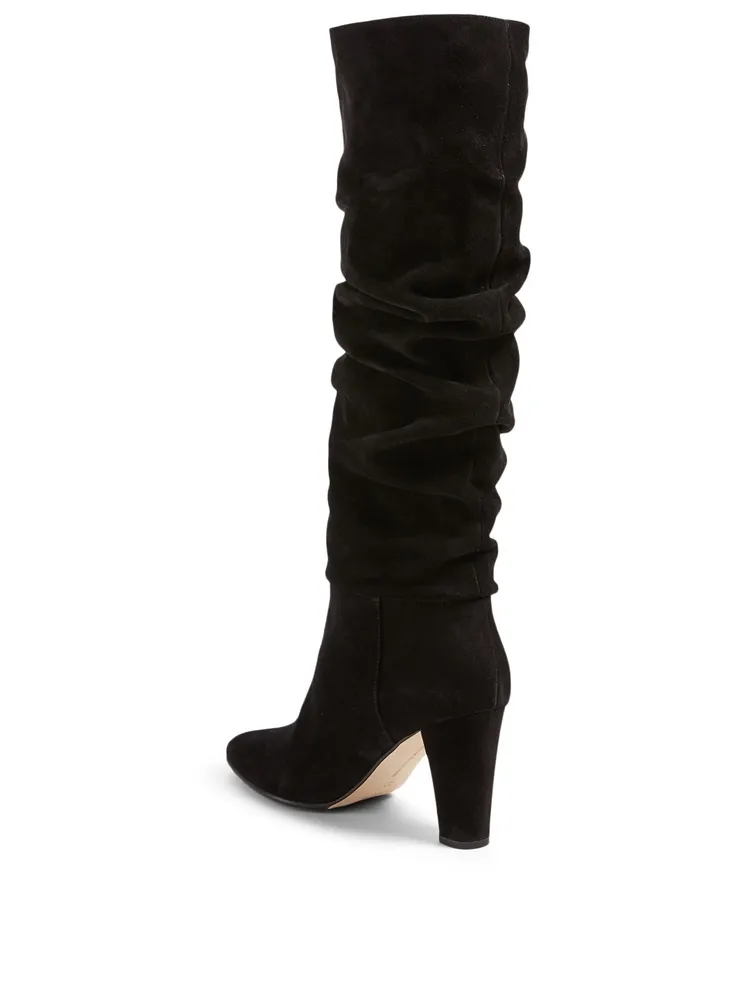 Shushanhi Suede Heeled Knee-High Boots