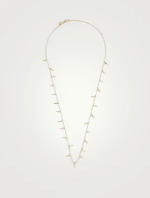 14K Gold Large Pure Fringe Necklace