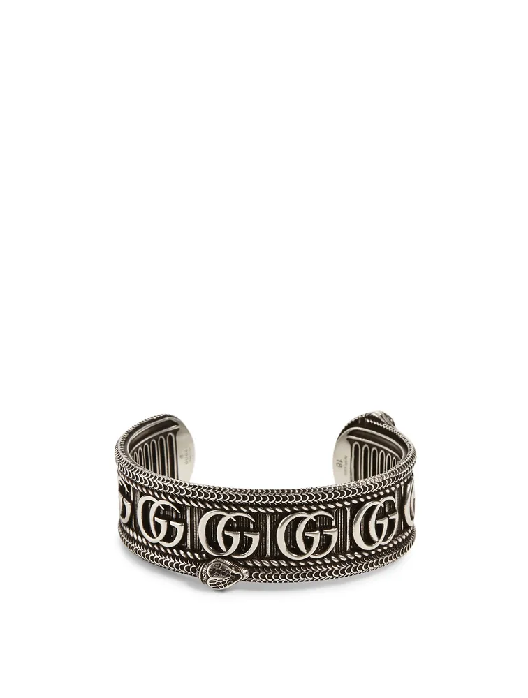 Double G Silver Cuff Bracelet