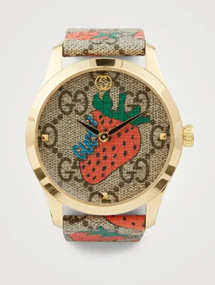 G-Timeless GG Supreme Canvas Strap Watch