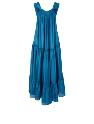 Asiri Silk-Habotai Tiered Maxi Dress