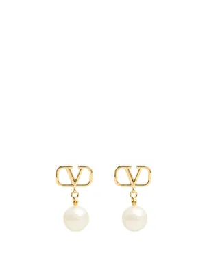 VLOGO Faux Pearl Drop Earrings