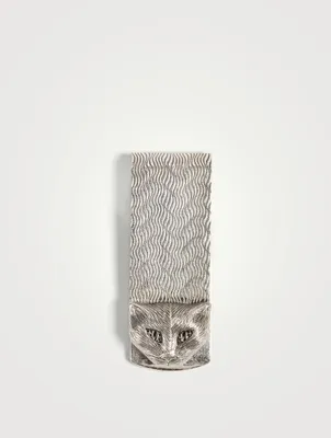 Gucci Garden Silver Cat Money Clip