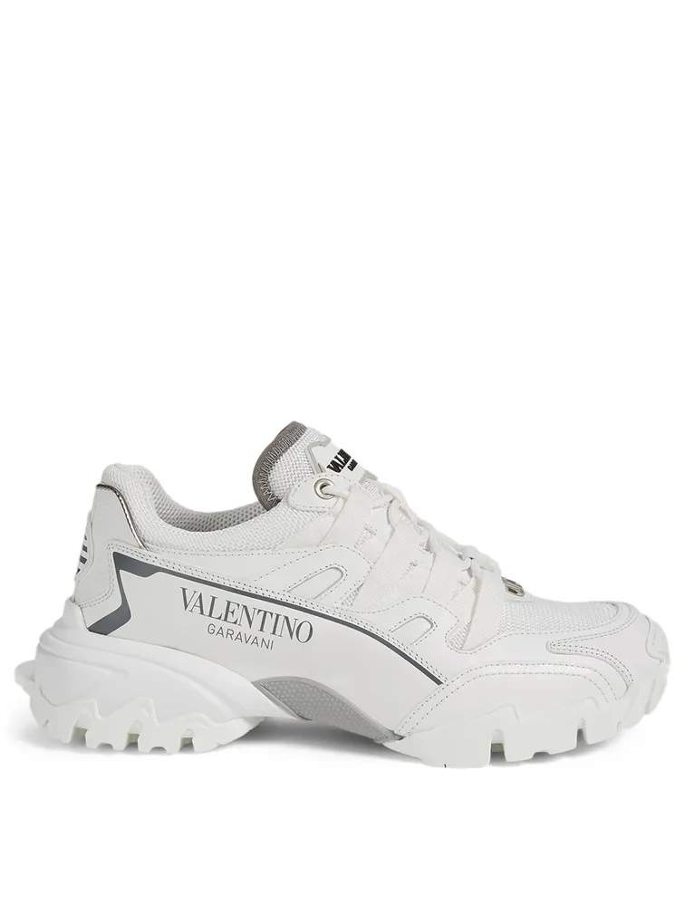Climber Fabric And Leather Sneakers