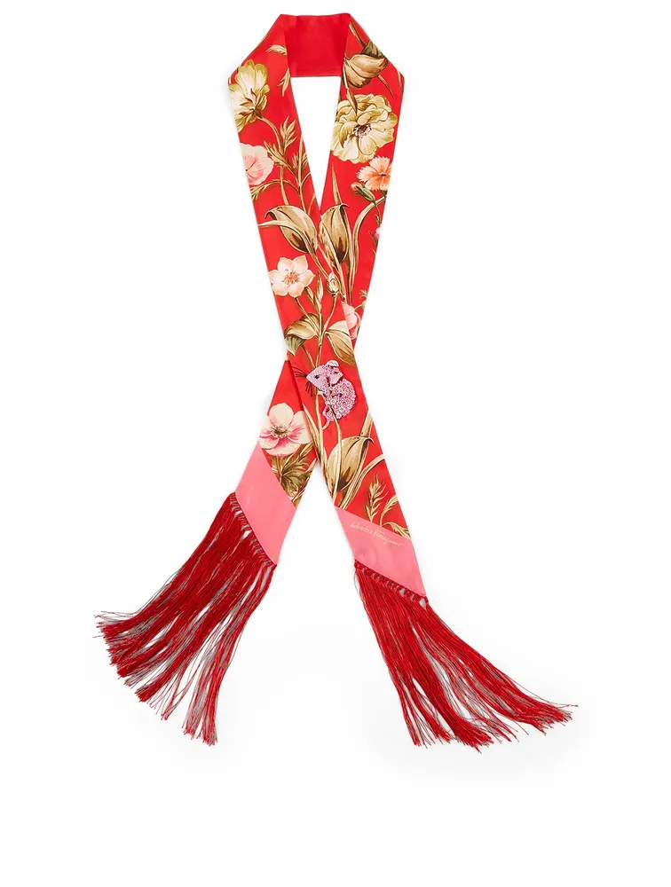Baby Mouse Silk Twill Tie Scarf