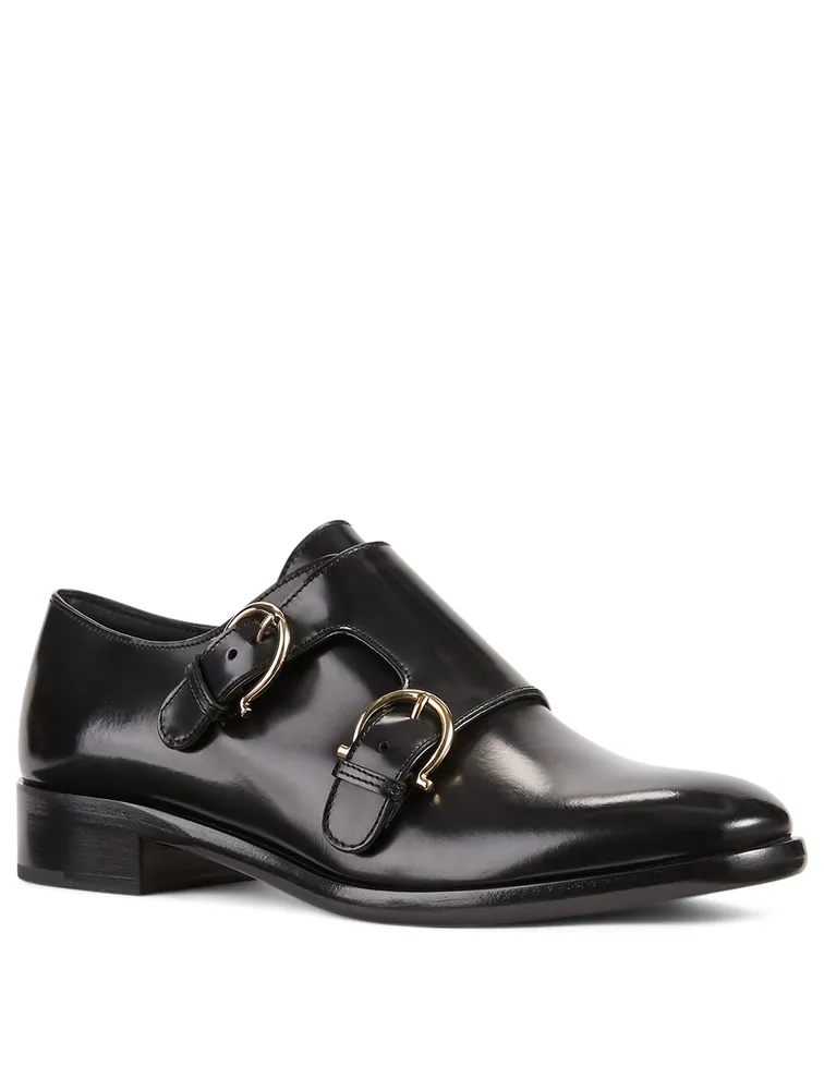 Claude Leather Double-Monk Strap Shoes