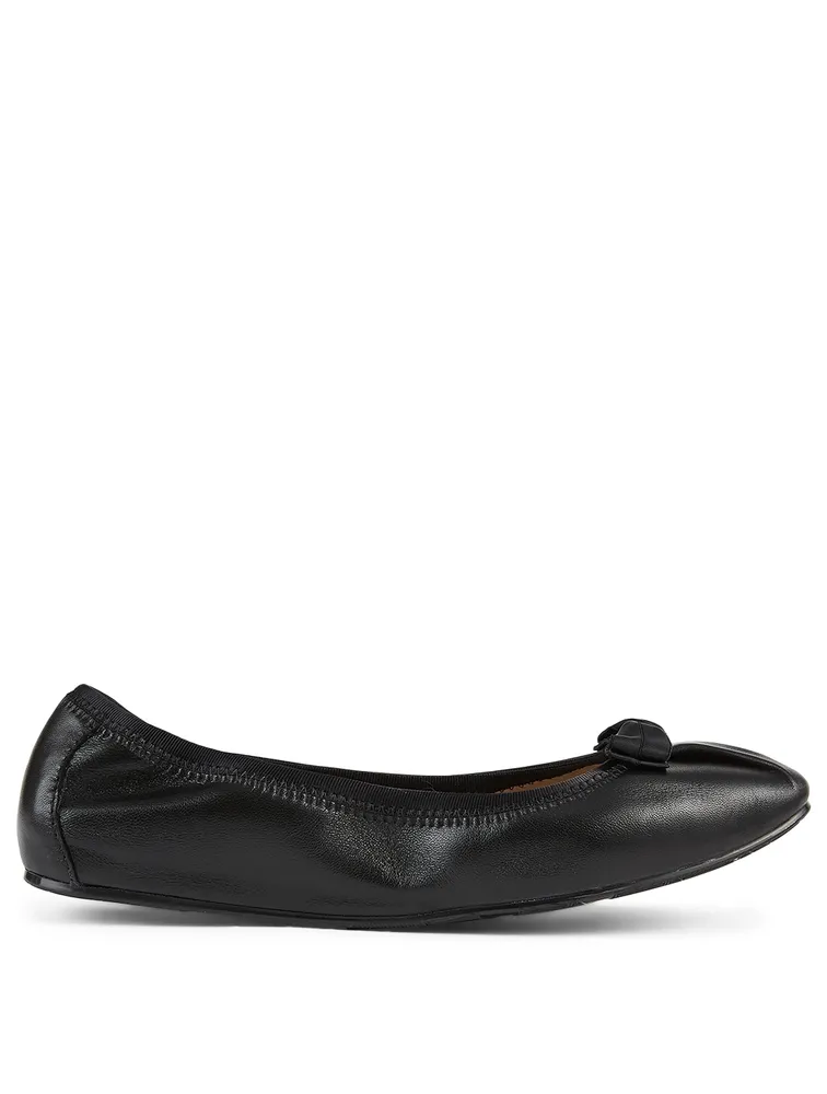 My Joy Leather Foldaway Ballet Flats