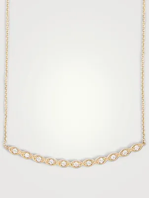 14K Gold Evil Eye Necklace With Diamonds