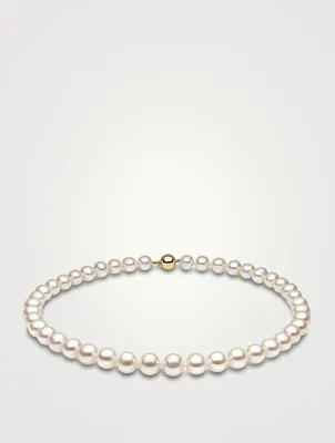 18K White Gold Pearl Necklace