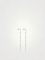 18K White Gold Freshwater Pearl And Diamond Earrings
