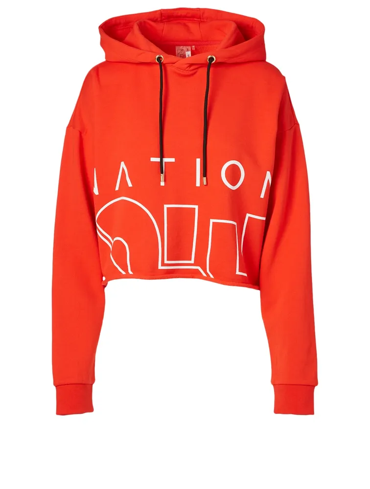 Restart Cropped Hoodie