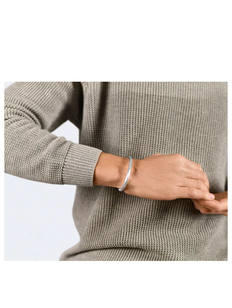 31g Brushed Sterling Silver Bangle Bracelet