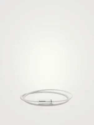 9g Brushed Sterling Silver Double Cable Bracelet