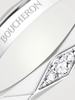 Facette Platinum Wedding Band With Diamonds