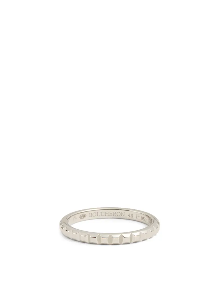 Mini Clou De Paris Platinum Wedding Band