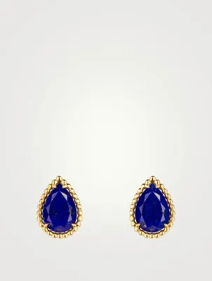 Serpent Bohème Gold Earrings With Lapis Lazuli
