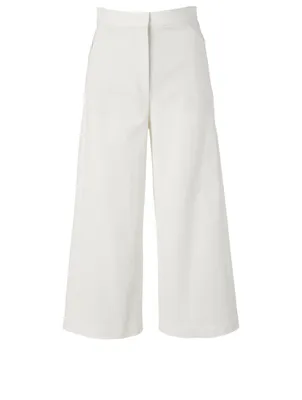 Wide-Leg Cropped Jeans