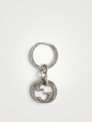 Interlocking G Silver Keychain