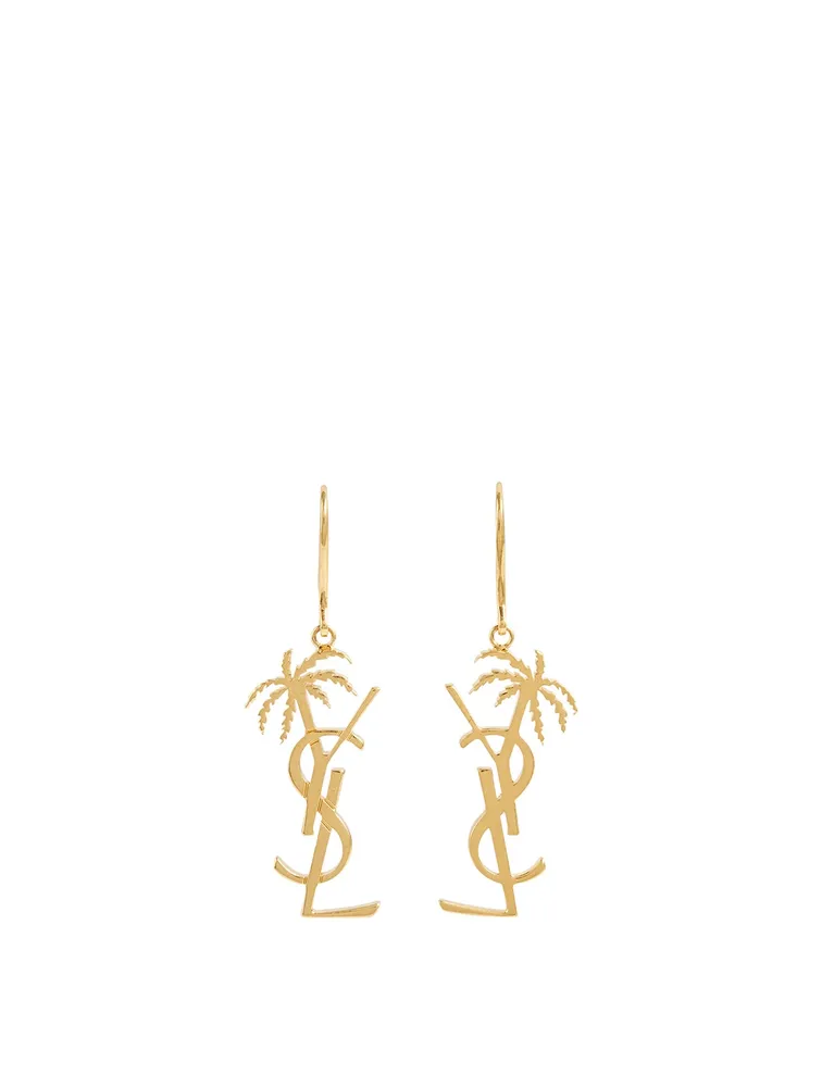 YSL Monogram Palm Tree Earrings
