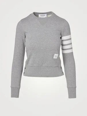 Cotton Sweatshirt With Four-Bar Stripe