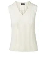 Silk Stretch V-Neck Top